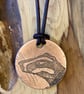 Badger - Handmade Etched Copper Pendant Necklace - Image 1