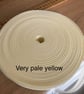 5 meters 1" (25mm) very pale yellow cotton bias binding 