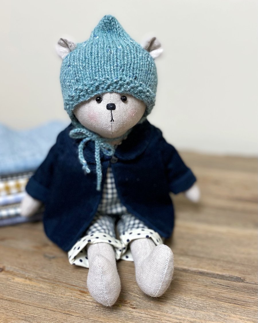 Handmade Cloth bear - Maud by Clayton Bears.