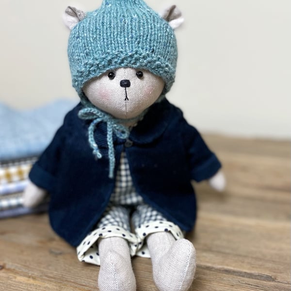 Handmade Cloth bear - Maud by Clayton Bears.