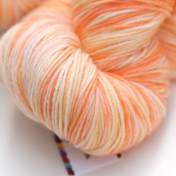 SALE: Peach Iced Tea - Superwash merino-nylon 4 ply yarn