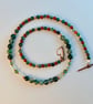 Moss Agate & Red Jasper Necklace, Birthday, Anniversary, Gifts For Her - Image 2