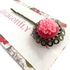 Bronze & Pink Filigree Hairclip