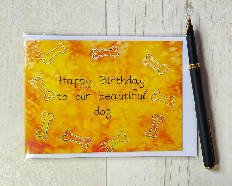 Dog Birthday card (printed card) Birthday card for the dog
