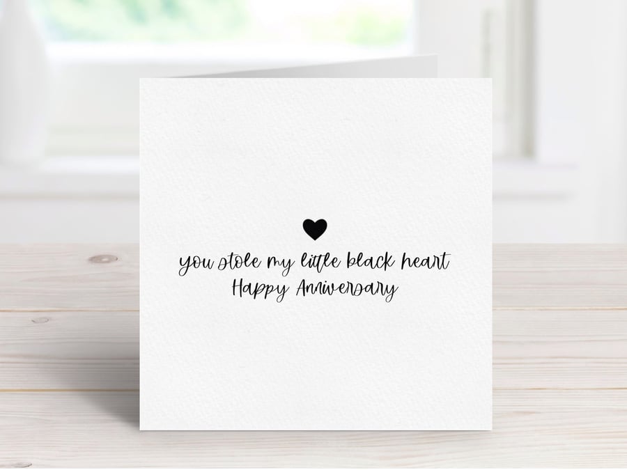 Spooky Anniversary Greeting Card, Alternative Partner Card.