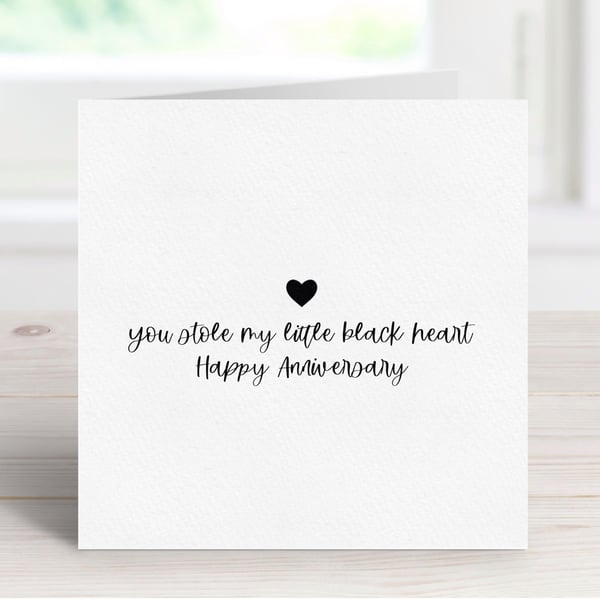 Spooky Anniversary Greeting Card, Alternative Partner Card.