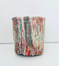 Vibrant textile storage container and pot plant holder