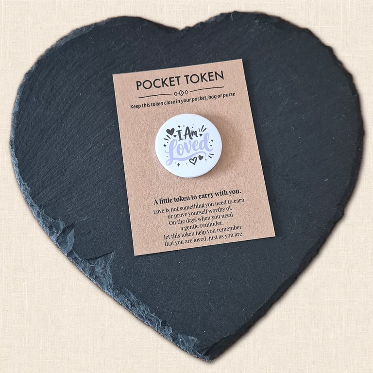 I Am Loved Pocket Token - Little Reminder You Are Loved Just as You Are