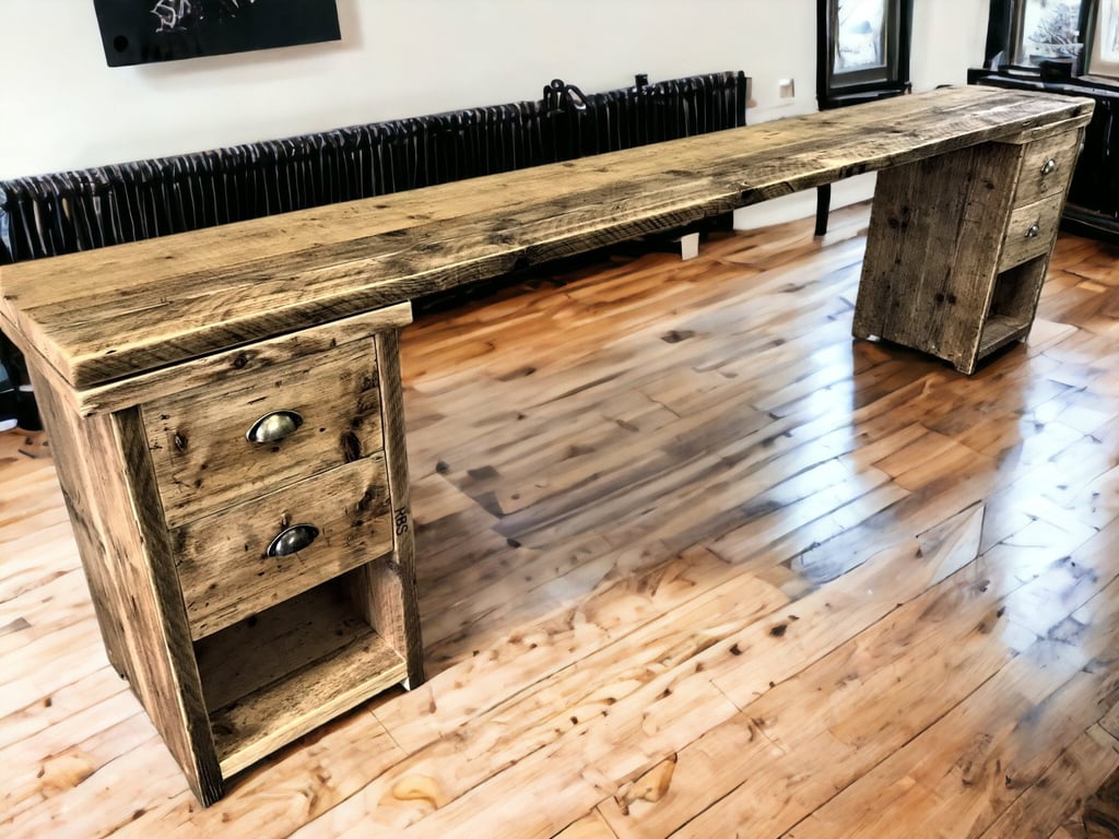 Pedestal Office Desk With Under Desk Cupboards, Storage Unit THE BRUNTSFIELD