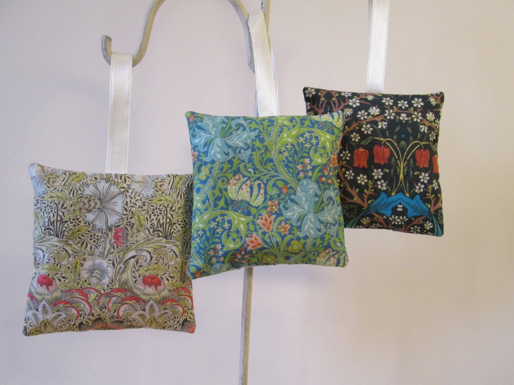 Set of three lavender bags using William Morris fabric 