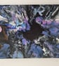 (35) Acrylic Art painting featuring a Bluish Bullseye, crafted from residue pain - Image 1