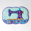 Sewing machine mug rug