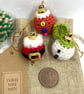 Six Tiny Crochet Festive Baubles  - Image 4