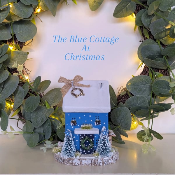 Perfectly Imperfect Christmas Cottage - Handmade Wooden Cottage Decoration 