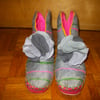 SALE ! Handmade Merino Felt Slippers Size 4