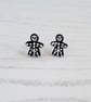 Halloween Mini skeleton stud earrings - Image 1