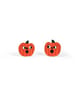 Tiny Pumpkin Stud Earrings - Handmade - Image 3