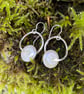 Sterling silver and pearl dangle earrings 