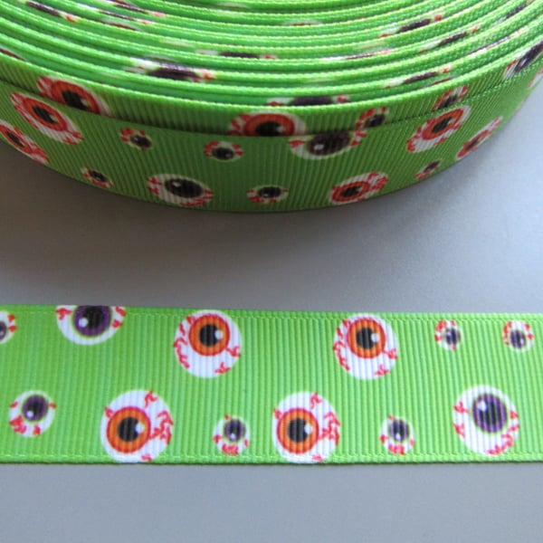 Eyeball 2.2cm Grosgrain Ribbon x 1 metre