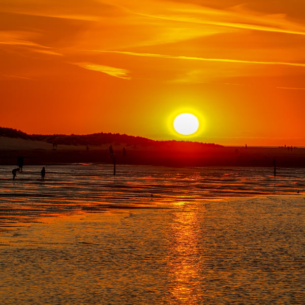 Coastal Photography Greetings Card - Wells-next-Sea Sunset - Blank Card
