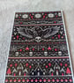 Gothic Raven Fair Isle Inspired Photo Print A4, Dark Academia, Halloween