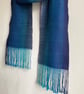 Deep Blue Sea Cotton Herringbone Summer Scarf - Image 10