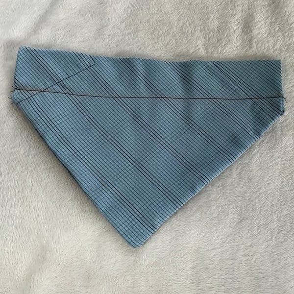 Blue Patterned Large Dog Bandana