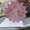 Flower shaped exploding butterfly birthday card