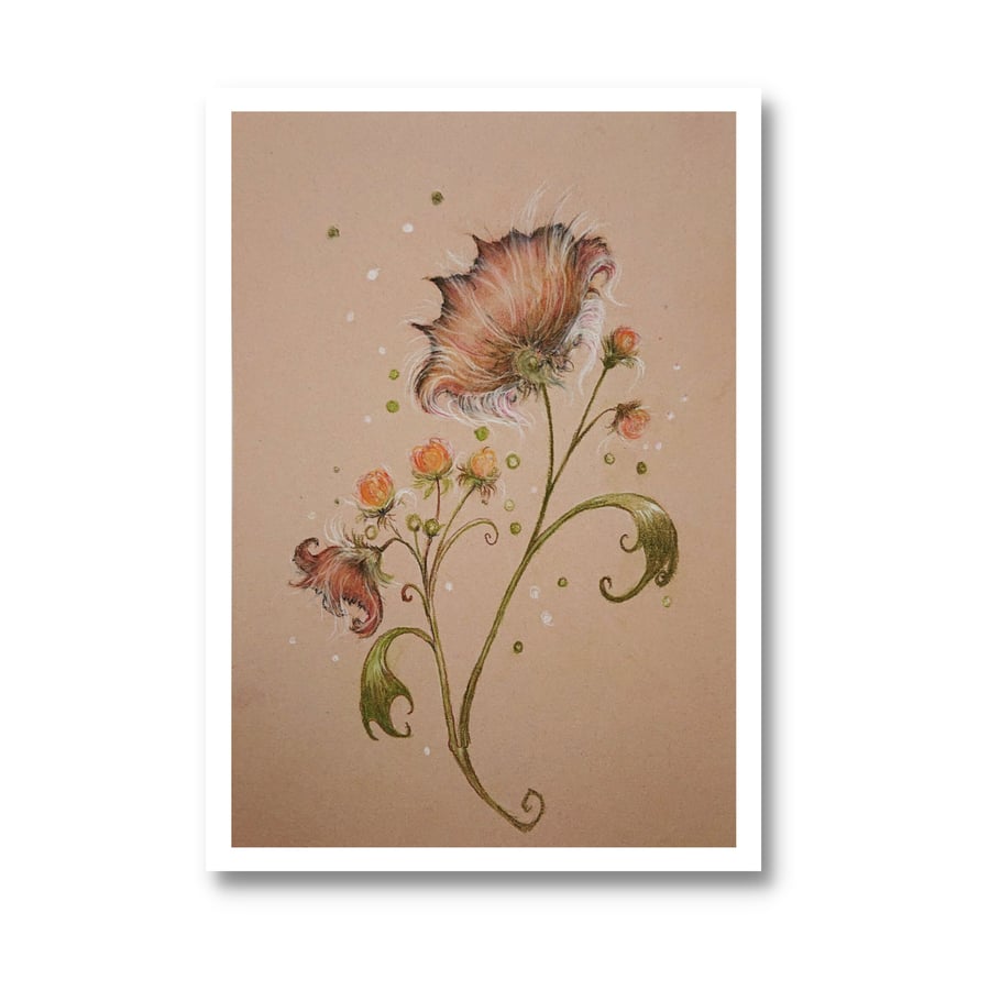 Flower Greeting Card, Thank you, Birthday, occa... - Folksy