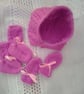 5 Piece Knitted Dress Set for a Baby Girl, Prem Sizes Available, Custom Make - Image 10
