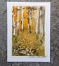 Leaf Fall. Blank Card. Original Painting 260196 - Image 4