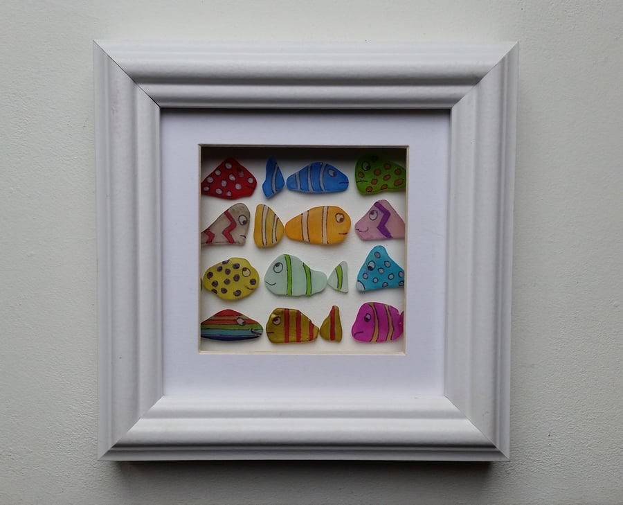 Stained Glass, Sea Glass Fish, Sea Glass Art