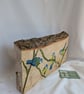 Blue Tit Birds Painting On Chunky Wood - Image 2