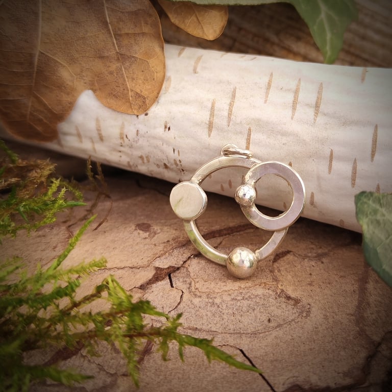 Sterling siver circular pendant