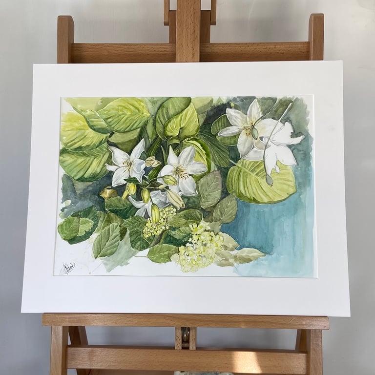 Garden Lilies - Original Watercolour Painting
