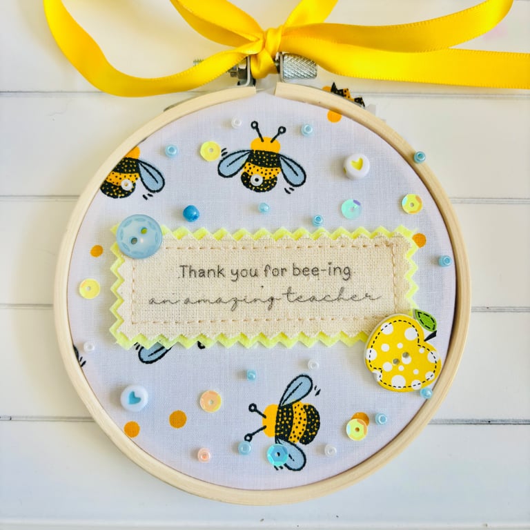 Thank You for Bee-ing An Amazing Teacher Hoop, End of Term