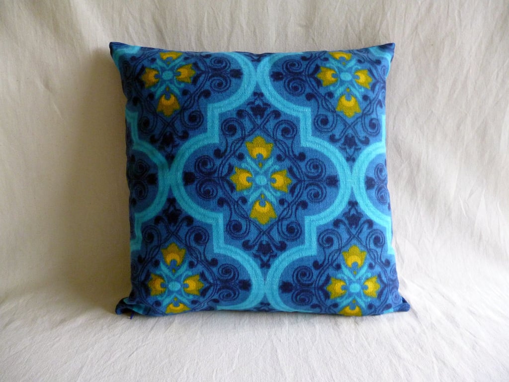 1970s vintage barkcloth cushion cover