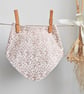 Petite Metallic Buds Floral Print Baby Bib Bandana Style