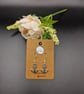 Antique Silver Toned Anchor Drop Earrings - Image 3