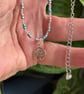 Necklace - Seed Beads and Sterling Silver Tree of Life Charm Ref R21 - Image 8