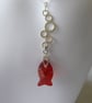 Sterling Silver and Swarovski Crystal Fish & Bubbles Necklace - Image 2
