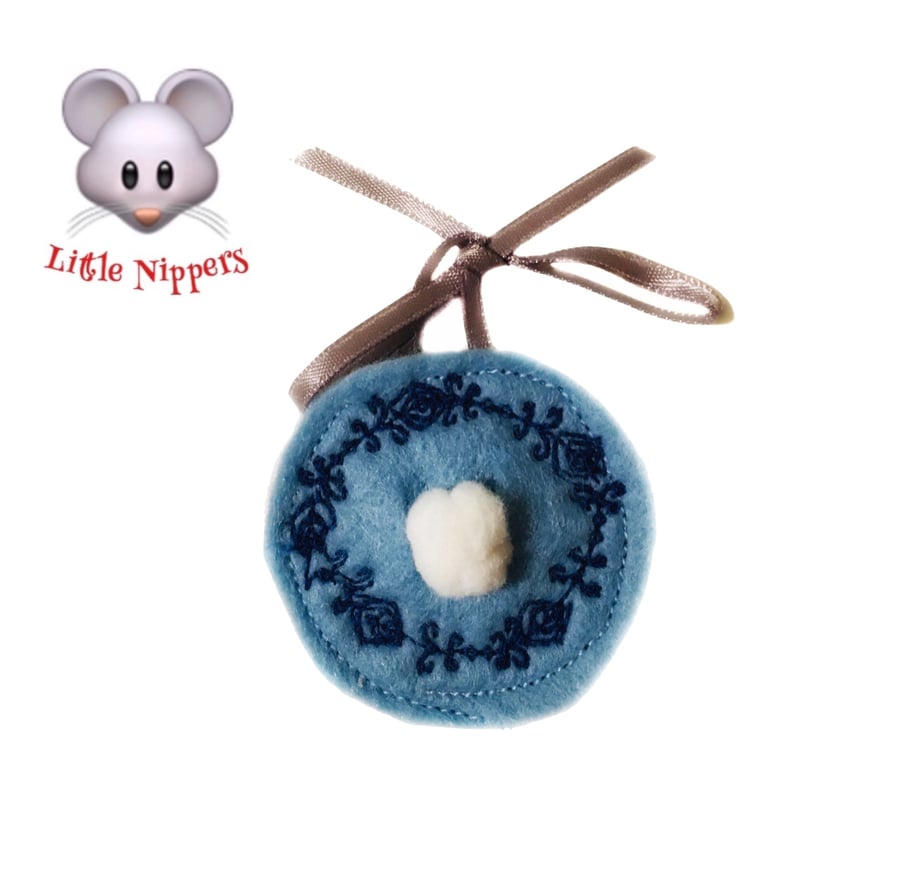 Little Nippers’ Blue, Navy and White Pom Pom Hat