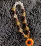 Elasticated "hope" bead bracelet with sunflower charm - Image 2