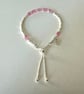 Pink Topaz Heart Charm Bracelet with Adjustable Slider Clasp - Image 8