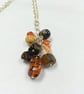 Silver Plated Cluster Necklace - Image 4