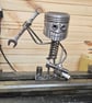 Handmade Piston Man Sculpture - Recycled Metal Art - Mechanic Gift - Automotive  - Image 5