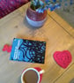 Set of 4 Crochet Heart Coasters  - Image 4