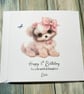 Dog Birthday Card for Girl Happy Birthday Daughter Granddaughter Niece - Image 1