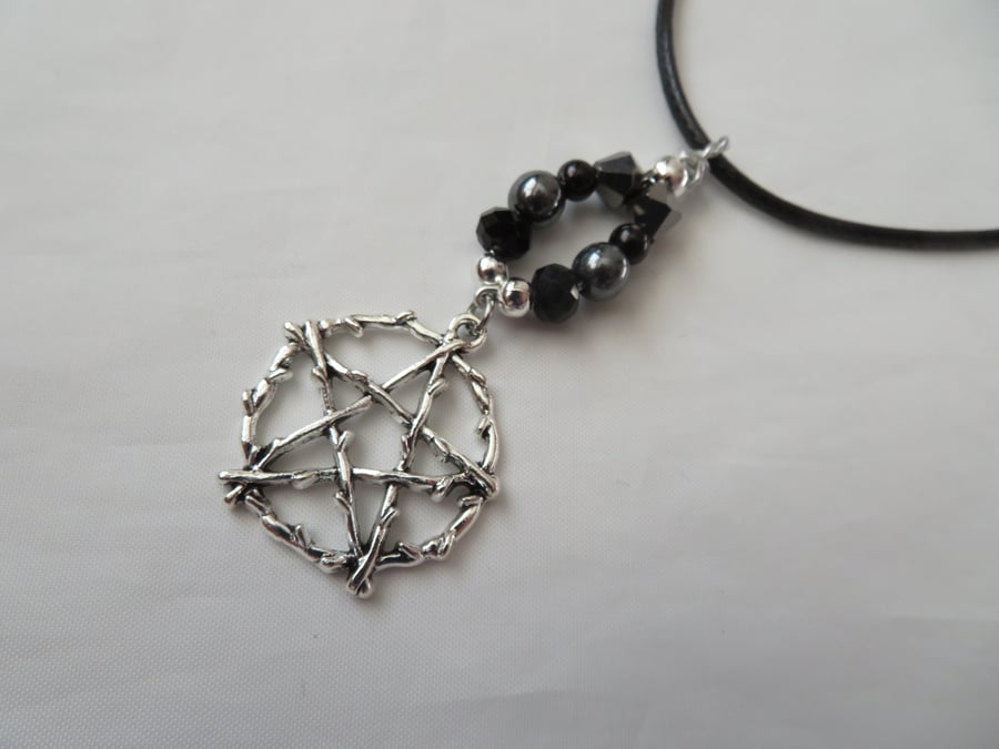 Rustic Pentagram Gothic Witchy Choker Necklace