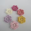 Crochet flowers x 6